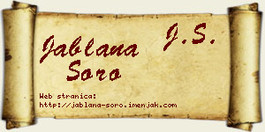 Jablana Soro vizit kartica